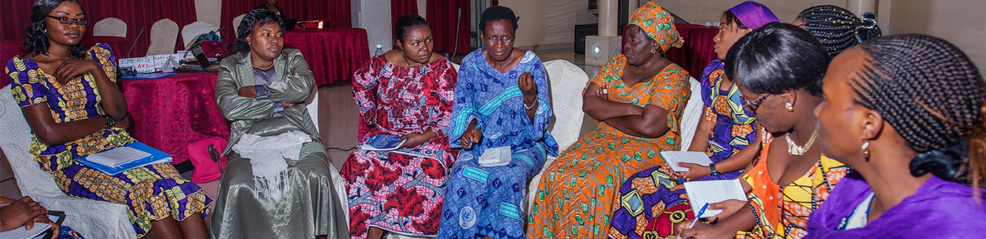 Participants at the convening in Congo, in a breakout group discussion