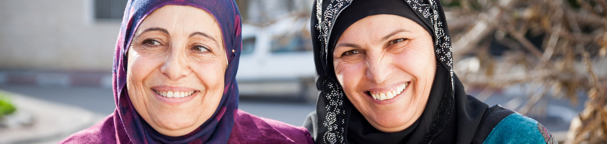 Two participants in grantee Maan's single mother's group